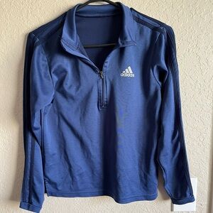 Adidas Women's Navy Zip-Up Sweater size S